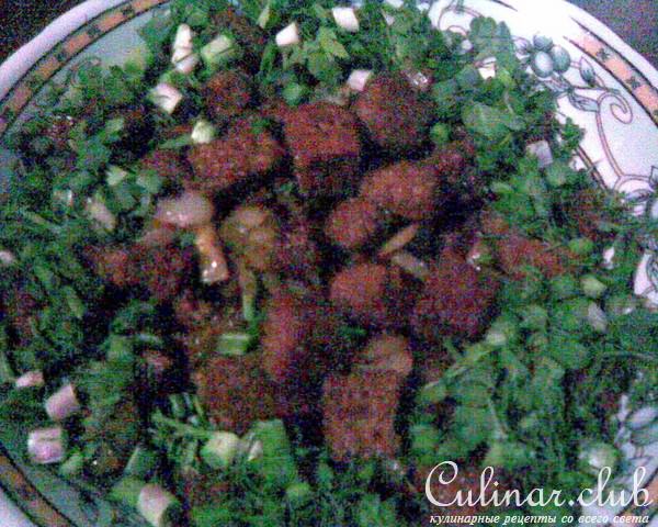 Теплый крестьянский салат