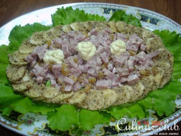 Салат по – африканский из бананов.