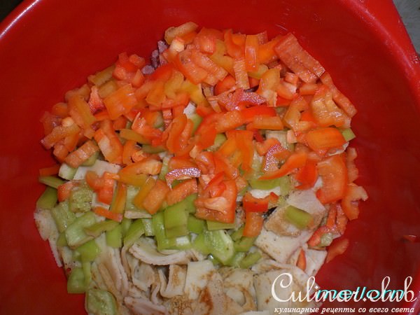 Салат с блинами (вариант)