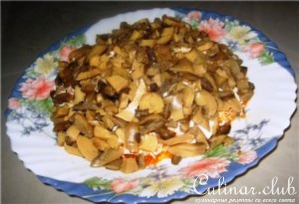 Слоёный салат "Подсолнух" (вариант) 