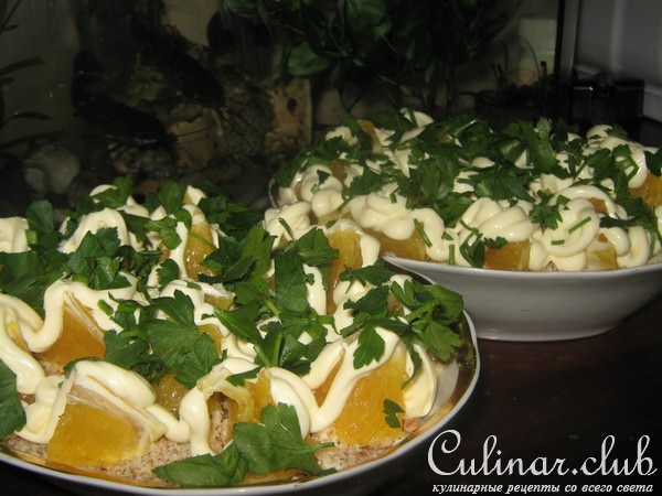 Салат «Черная курица»(Вариант)