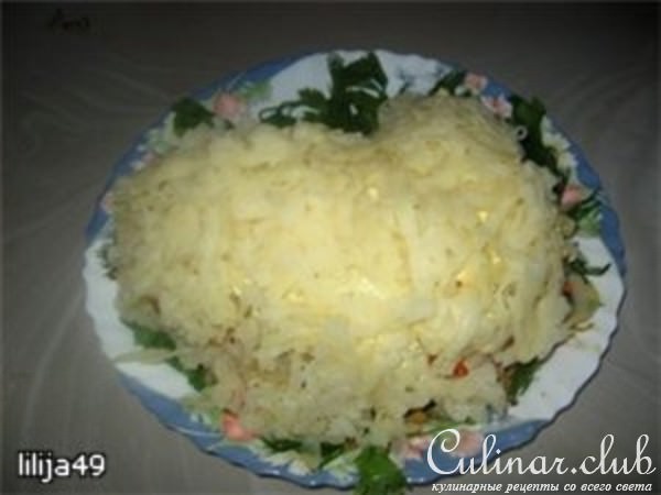 Салат из печени "Петушок"