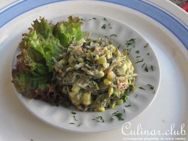 Салат с морской капустой(вариант)