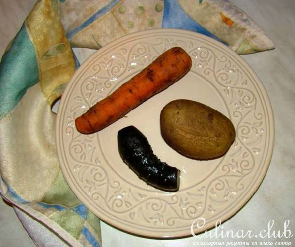 Оливье с печенью
