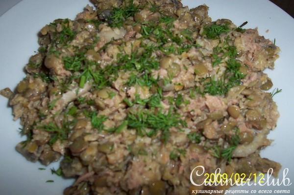 Салат из чечевицы