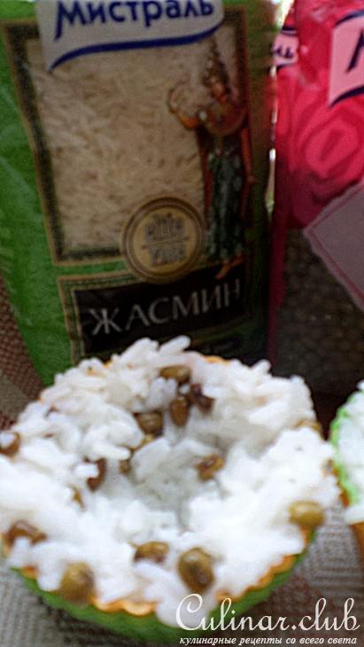 Рисовые корзиночки с фасолью "Маш", с салатом и осьминожками!