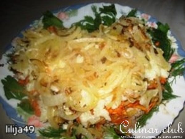 Салат из печени "Петушок"
