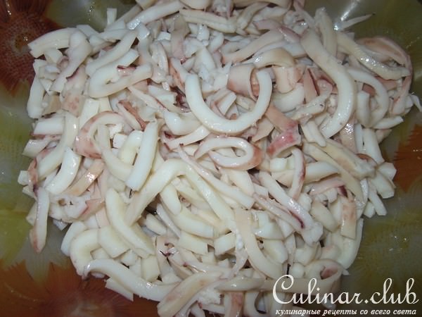 Салат"Форест"с кальмарами
