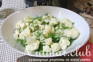 Салатик с цветной капустой