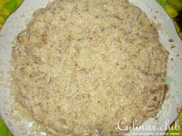 куриный салат с орехами