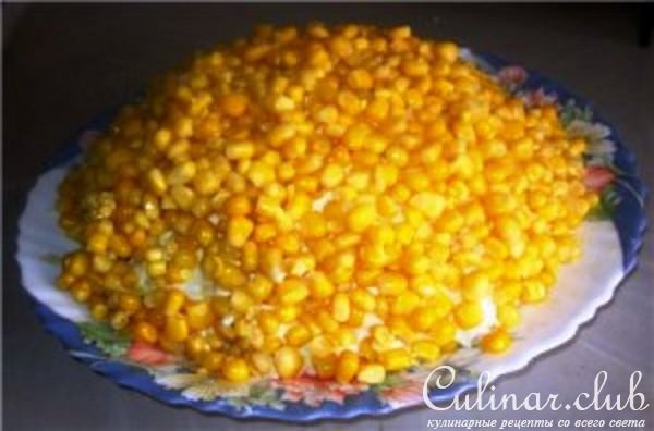 Слоёный салат "Подсолнух" (вариант) 