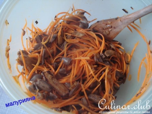 Салат из куриных сердечек