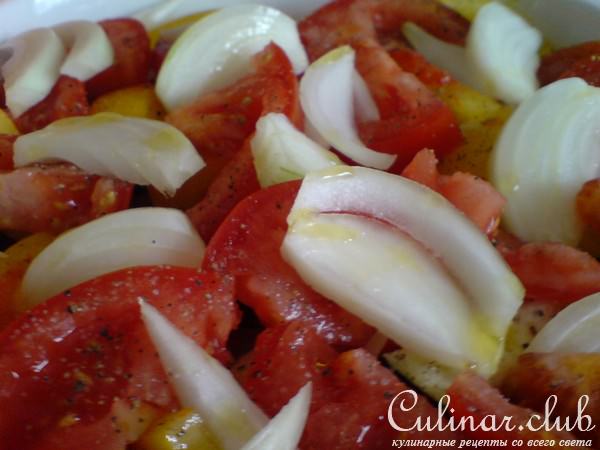 Салат из запечённых с аджикой овощей