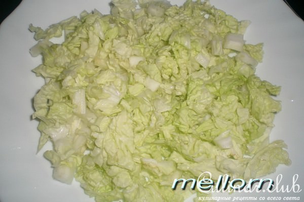 Салат из ветчины и корейской моркови