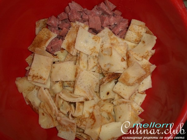 Салат с блинами (вариант)
