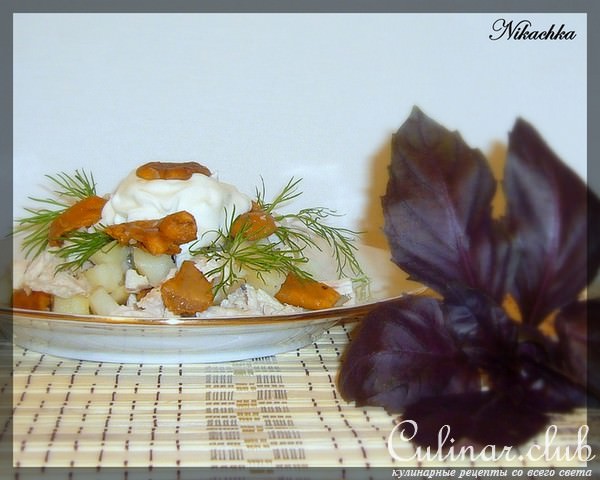 Салат "Осенний" из курицы