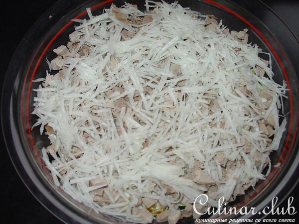 „Богатырь“ – Салат-закуска с Baby-Цуккини, мясом и со спаржевой фасолью.