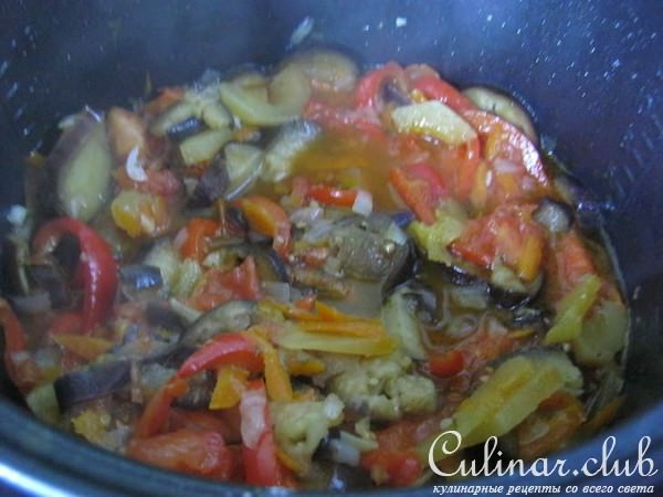 Теплый овощной салат с кускусом