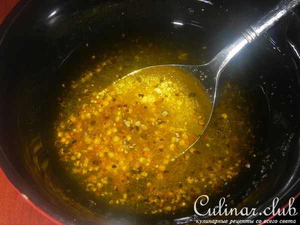 Салат с индейкой и опятами