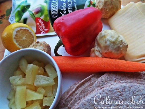 Лёгкий салат в хрустящих корзиночках