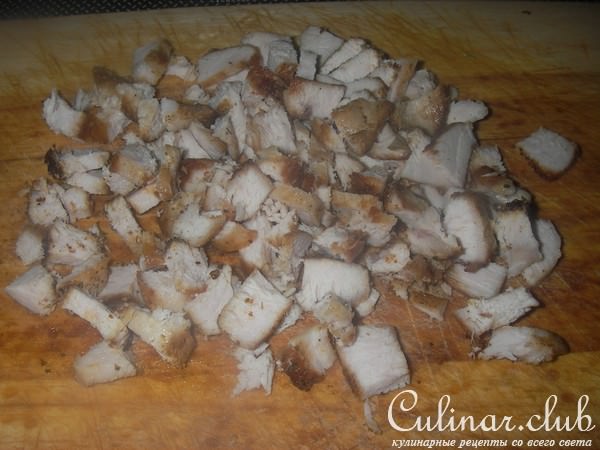 Салат с индейкой и опятами