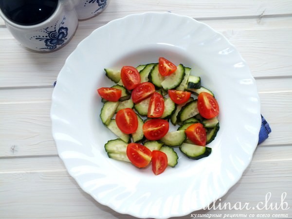 Рисовый салат с овощами
