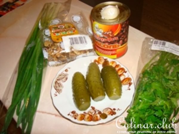 Фасолевый салат к мясу