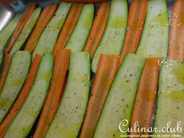 Салат из запечённых цуккини и моркови
