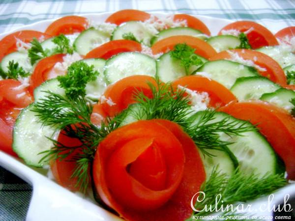 САЛАТ- простой, но вкусный и красивый