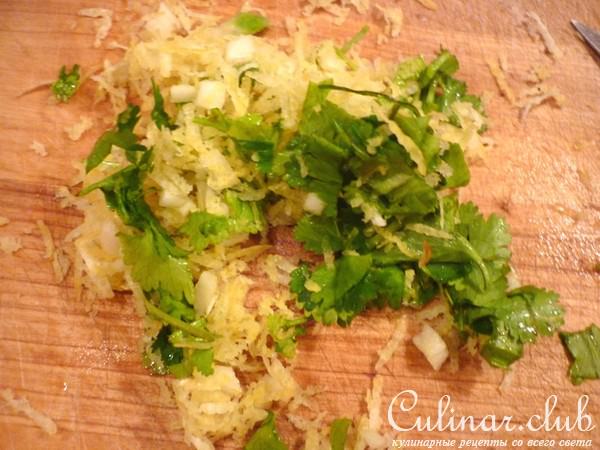 Зелёный салат с адыгейским сыром