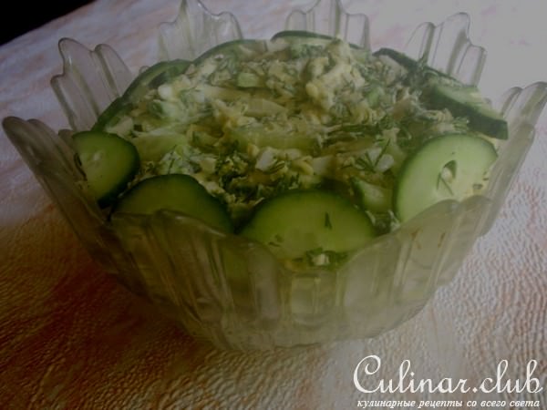 Сырный салат с укропом