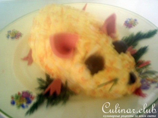 Сырный салат "Мышка"