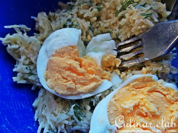 Сырный салат в кулёчках