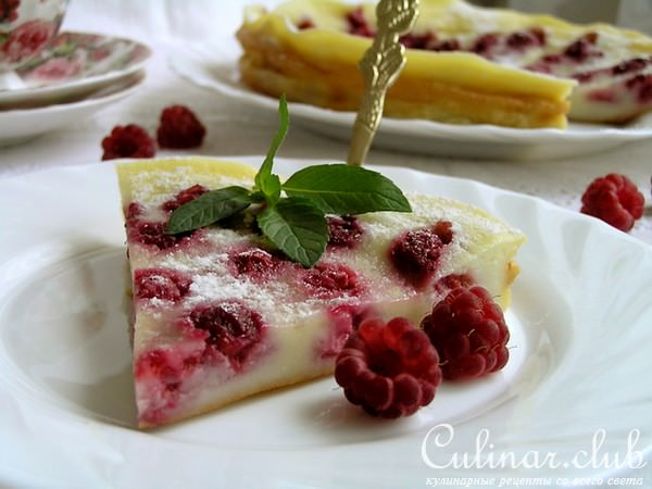Клафути с малиной в мультиварке