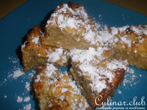 Тертый яблочно-лимонный пирог. Вкусный и быстрый.