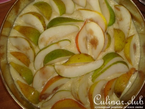 Кокосовый манник с грушами 