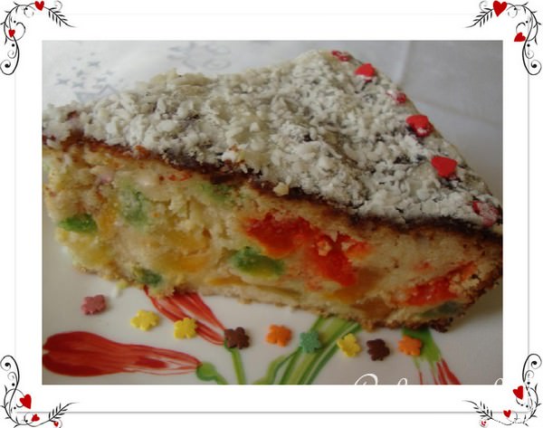 Лёгкий творожный пирог с дыней,кумкватом и грейпфрутом