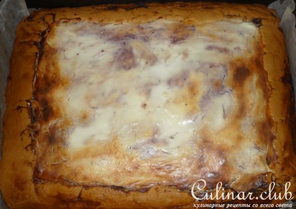 Совсем негламурный, но очень вкусный песочно-творожный пирог