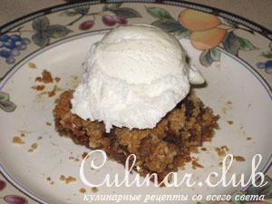 Овсяный пирог с фруктовой начинкой (из изюма, яблок или кураги с кокосом)