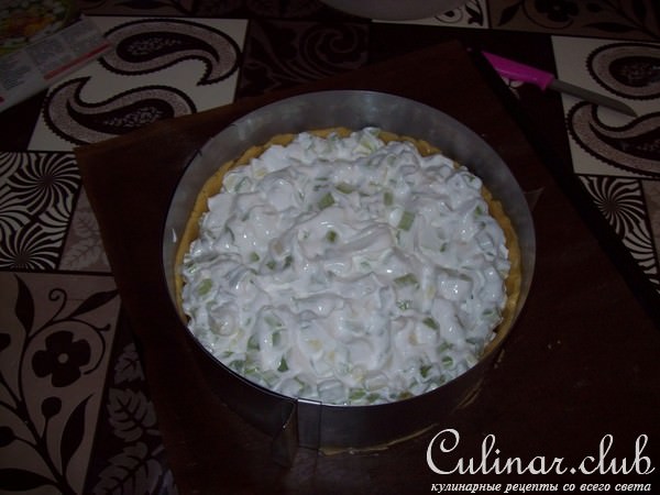 Пирог с ревенем и яблоками.