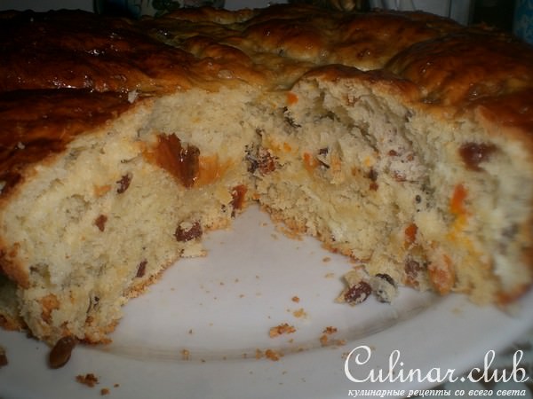 булка формовая с изюмом и курагой