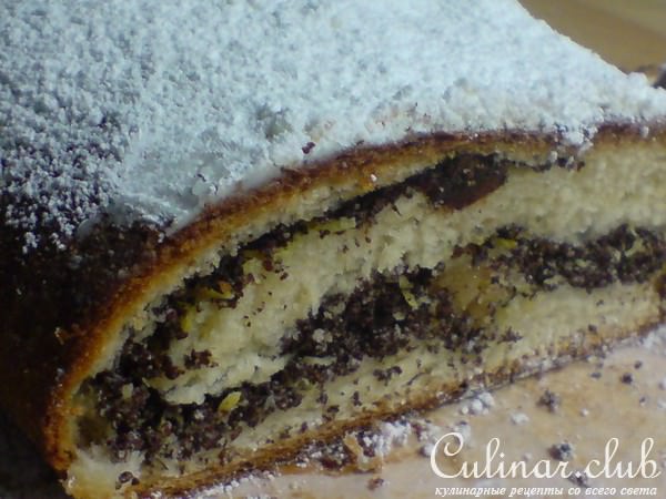 Штоллен с маком,марципаном и вяленой клюквой для Эллы//Mohnstollen