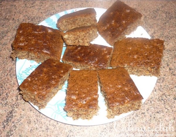 Супербыстрый орехово-шоколадный пирог