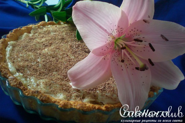 Тарт с грушами и кокосовым кремом