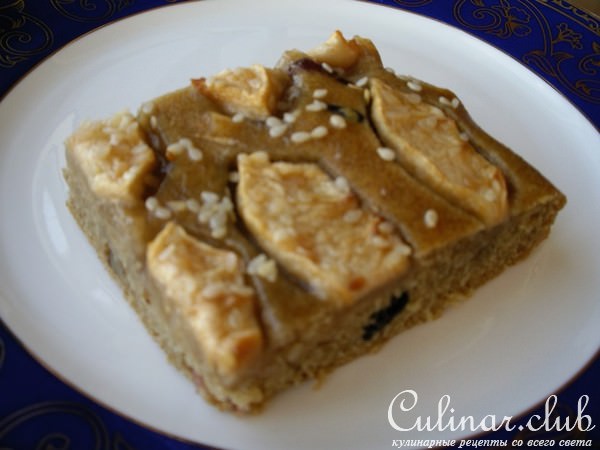 Чудесная яблочная коврижка (постная)