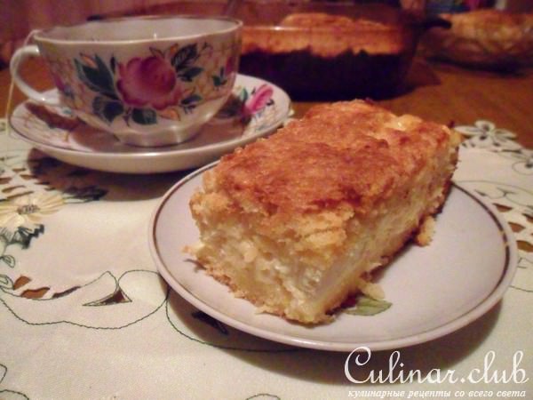 Пирог с творогом и яблоками "Нежность"