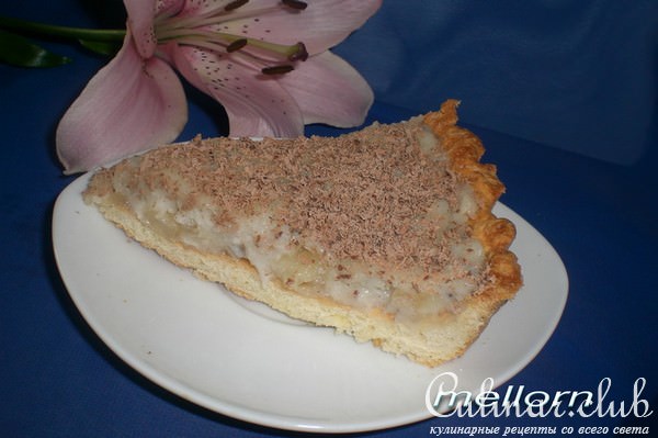 Тарт с грушами и кокосовым кремом