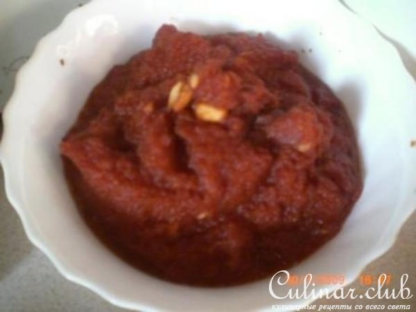 Пирог яблочный с черничным мусом 