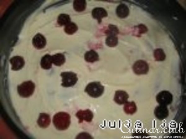 Брауни с творогом и вишней