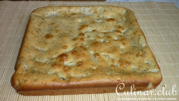 Пирог быстрый и простой с грушами и маком